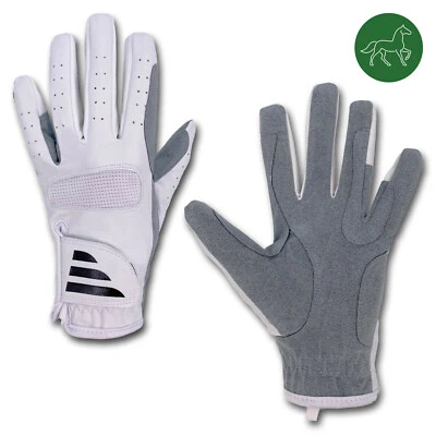Reithandschuhe weiß Reiter Handschuhe Sommer Herren Damen Mädchen Levaz - L