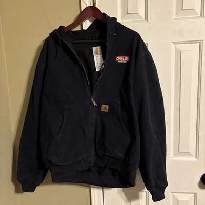 Chaqueta con capucha Carhartt J131 de pato de algodón para hombre, talla XL - azul marino. Foto 1 de 4