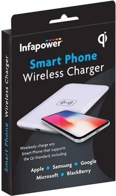 Fast Wireless Charger Pad Infapower P044 for Apple Samsung Google Qi Phones - Image 1 of 4