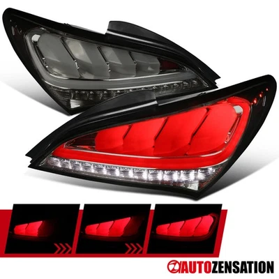 Fit 2010-2016 Hyundai Genesis Coupe Smoke Sequential LED Tail Lights Lamps 10-16 Foto 1 de 4