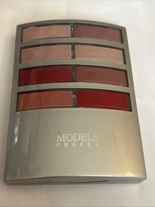 Models Prefer palette w/ 2 Blush 6Eyeshadow 8 cream lipsticks #1 pink-red shades - Picture 1 of 11