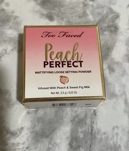 Too Faced Peach Perfect Mattifying Loose Setting Powder Translucent Mini NEW - Picture 1 of 4