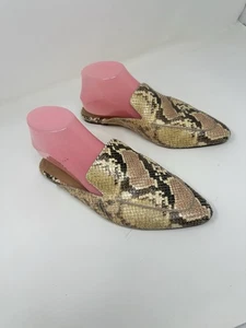 MADEWELL Womens Shoes FRANCES Skimmer Mules Snake Print Size 9 1/2 - Picture 1 of 6