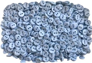 Small 13mm 12mm Light Blue Pastel Baby Sky Blue 2 Hole Craft Button Buttons S73 - Picture 1 of 1