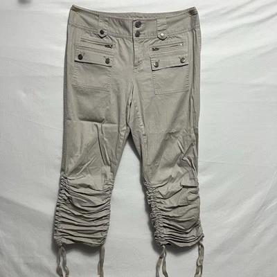 INC Women Pants Size 10 International Concepts Beige with Strings - Image 1 of 4