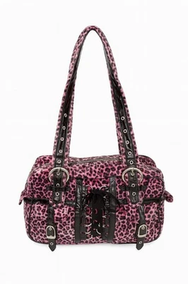 Modische Damen Handtasche Pink Leopard Plüsch Mode Accessoires Vintage Tasche - Bild 1 von 2