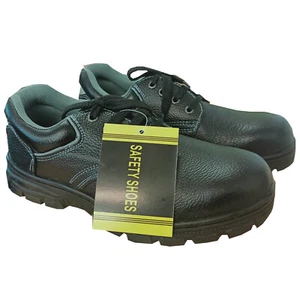 Zapatos de seguridad con puntera de acero de cuero dividido con suela de goma constructor de trabajo de oficina - Imagen 1 de 1