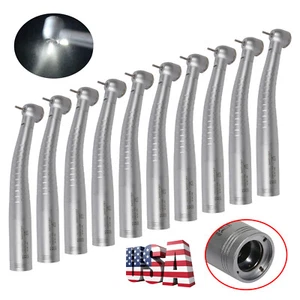 10 Dental High Speed Fiber Optic LED Turbine Handpiece For KaVo LUX 4/6H Coupler - Picture 1 of 11