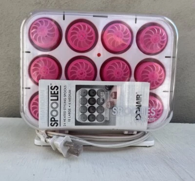 Vintage 90s Original Conair SPOOLIES 24 Heated Spools Curlers TikTok Clean Works - Image 1 of 4