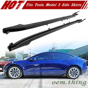 2024 Fit For Tesla Model 3 Fastback V Side Skirts Extension Body Kit Painted - Picture 1 of 6