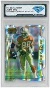 1996 Bowman's Best JERRY RICE #BC10 Best Cuts Atomic Refractor 💎 DSG 9 Mint - Picture 1 of 2