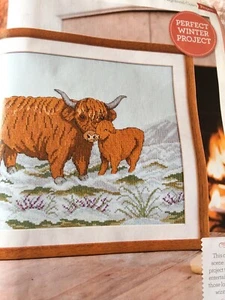 Highland Cows Kreuzstichkarte - Bild 1 von 3