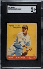 1933 Goudey Perce (Pat) Malone #55 SGC 1 Vintage Baseball New Slab