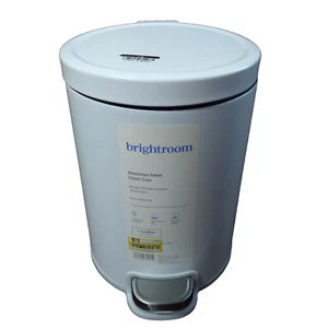 Brightroom Stainless Steel Trash Can 1.3 Gallon Bathroom Waste Basket -Scratched - Picture 1 of 12