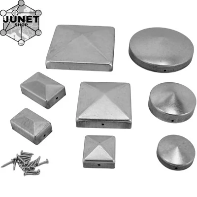 OUM Tappi protettivi in metallo pali recinzione zincati o non trattati tappi pali recinzione