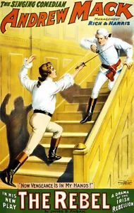 Andrew Mack In The Rebel - 1900 - Circus Show Poster - Picture 1 of 1
