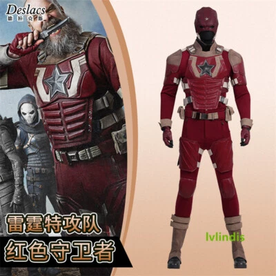 Thunderbolts* Chaleco Guardián Rojo Top Pantalones Casco Juegos con disfraces Disfraz Traje Halloween Foto 1 de 4