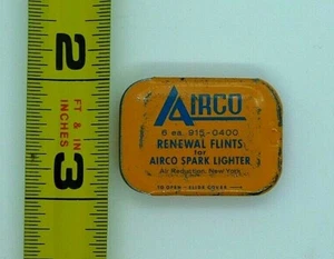 Airco Renewal Flints Tin Airco Spark Lighter NO FLINTS Vintage - Picture 1 of 4