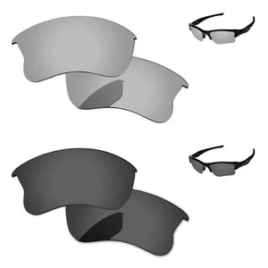 Lenslog schwarz & chrom polarisierte Ersatzgläser für Oakley Flak Jacke XLJ - Bild 1 von 6