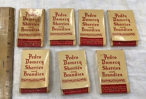 Lote de 7 TEJIDOS DE LÁPIZ LABIAL DE COLECCIÓN, PUBLICIDAD Pedro Domecq jerez y brandies - Imagen 1 de 4