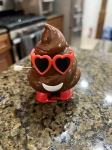 NEW Oh Poop! Wind Up Candy Dispenser Red Heart Sunglass Collectible Emoji Gift - Picture 1 of 2