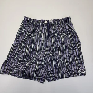 Vintage Nike Swim Trunks Mens Medium Purple Abstract Y2K 90s White Tag Coogi Sty - Picture 1 of 9