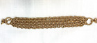 Bronze Milor Multi Strand Chain Link Bracelet Womens Designer Jewelry Italy 7"