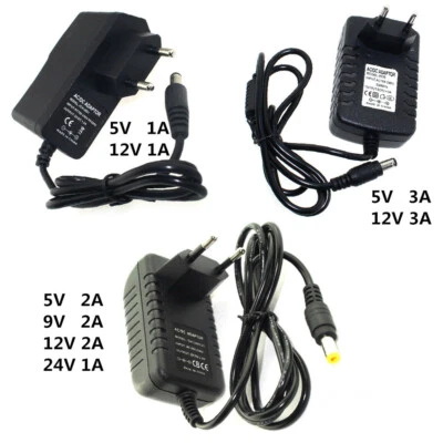 DC 5V 9V 12V 24V Power Supply Charger Adapter 1A 2A 3A Adaptor DC5 9 12 24V Volt