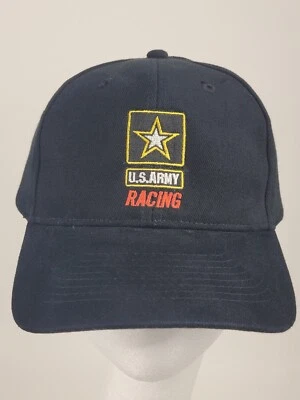 Boné de corrida do exército dos EUA Joe Nemechek NASCAR preto boné KC OSFA - Imagem 1 de 4