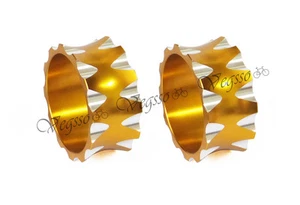 NEW KREX 1-1/8" ALLOY SPACER SET 2pcs, 15-15mm, GOLD - Picture 1 of 5
