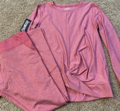 OSHKOSH B'GOSH Pink Athletic Shirt Pants Outfit Size 14 NWT Retails $52 - Imagem 1 de 4