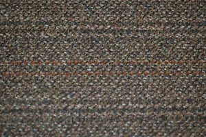 Brown Wool Tweed Fabric Striped Fawn 100% Wool by m Clothing Suiting Crafts - Picture 1 of 11
