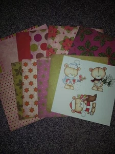 6x6" papers - pinky christmas x12 sheets - Picture 1 of 4