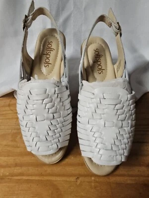 Mocasín Softspots Mujer Sunrise Plano, Trenzado Blanco, 7 M Talla EE. UU. Foto 1 de 4