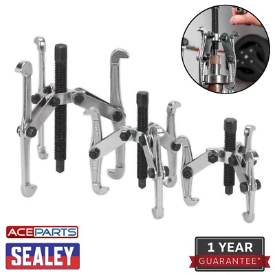 Sealey Hub Puller Set Triple Leg Gear Bearing Removal Tool Kit Car Van 3pc - Image 1 of 4