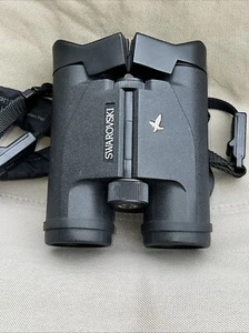 Swarovski SLC 8x30 WB Habicht Binoculars Black Strap Lens Cap - Great Shape - Picture 1 of 9
