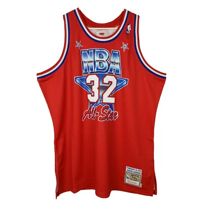 Camiseta Magic Johnson Mitchell & Ness 2XL XXL Auténtica NBA All-Star Roja Nueva con Etiquetas Foto 1 de 4