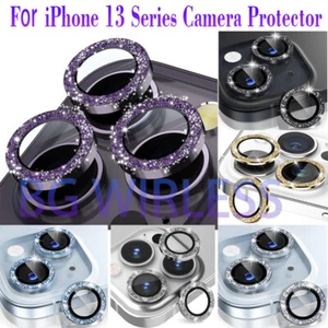 For iPhone 13/13/Pro/13Pro Max Tempered Glass Glitter Camera Lens Protect Cover - Picture 1 of 21