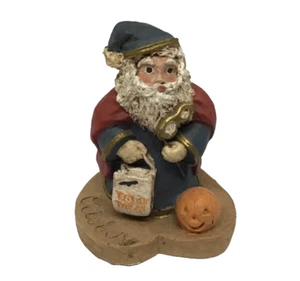 Wood World Vintage 1990 October Halloween Santa Claus Figurine - Picture 1 of 10