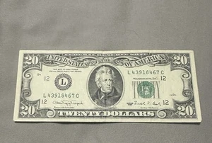 $20 United States Paper Currency Bank Note Series of 1990 Crisp AU - Picture 1 of 2