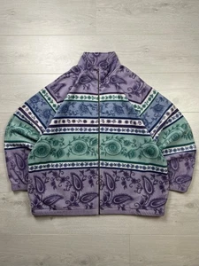 Alfred Dunner Vintage Pattern Fleece Women’s Full Zip-up Hiking Jacket - Picture 1 of 11