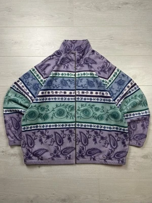 Alfred Dunner Vintage Pattern Fleece Women’s Full Zip-up Hiking Jacket - Image 1 of 4