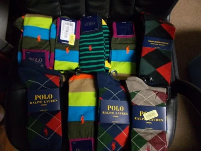 Nuevo con etiquetas Para hombres Talla 6-12.5 Polo Ralph Lauren Vestido Calcetines Lote De 14 Pares Nuevos Foto 1 de 4