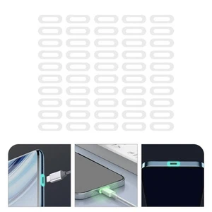 50 Pcs Luminous Protector Phone Charging Port Stickers Protectors - Picture 1 of 11