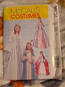 Muster McCall's M5731 Mädchen Größe 3-8 Prinzessin Mittelalter Kleid Kostüm Cosplay UC - Bild 1 von 2
