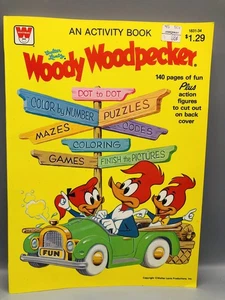 Vintage NEU 1981 Woody Woodpecker Malbuch Aktivitätsbuch Walter Lantz Produktion - Bild 1 von 8