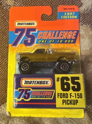Matchbox Ford F-150 Pickup Gold '97 Edition #65 75 Challenge 1 de 10.000 Foto 1 de 4