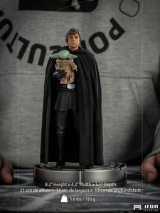 IRON STUDIOS Luke Skywalker and Grogu 1/10 Limited Movie Character Statue New - Picture 1 of 8