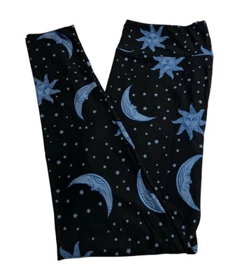 Leggings LuLaRoe TC Alto Curvilíneo UNICORNIO Estrellas SOL Media Luna Galaxia Celestial Foto 1 de 4