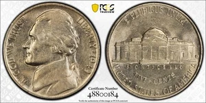 1942-D Jefferson Nickel PCGS AU-55 D/Horizontal D FS-501 - Picture 1 of 4
